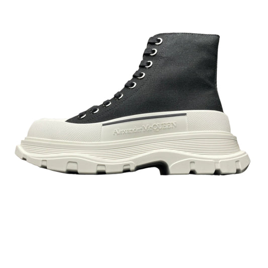 Alexander McQueen Denim Tread Slick High Top Sneakers – Luxury Designer Footwear