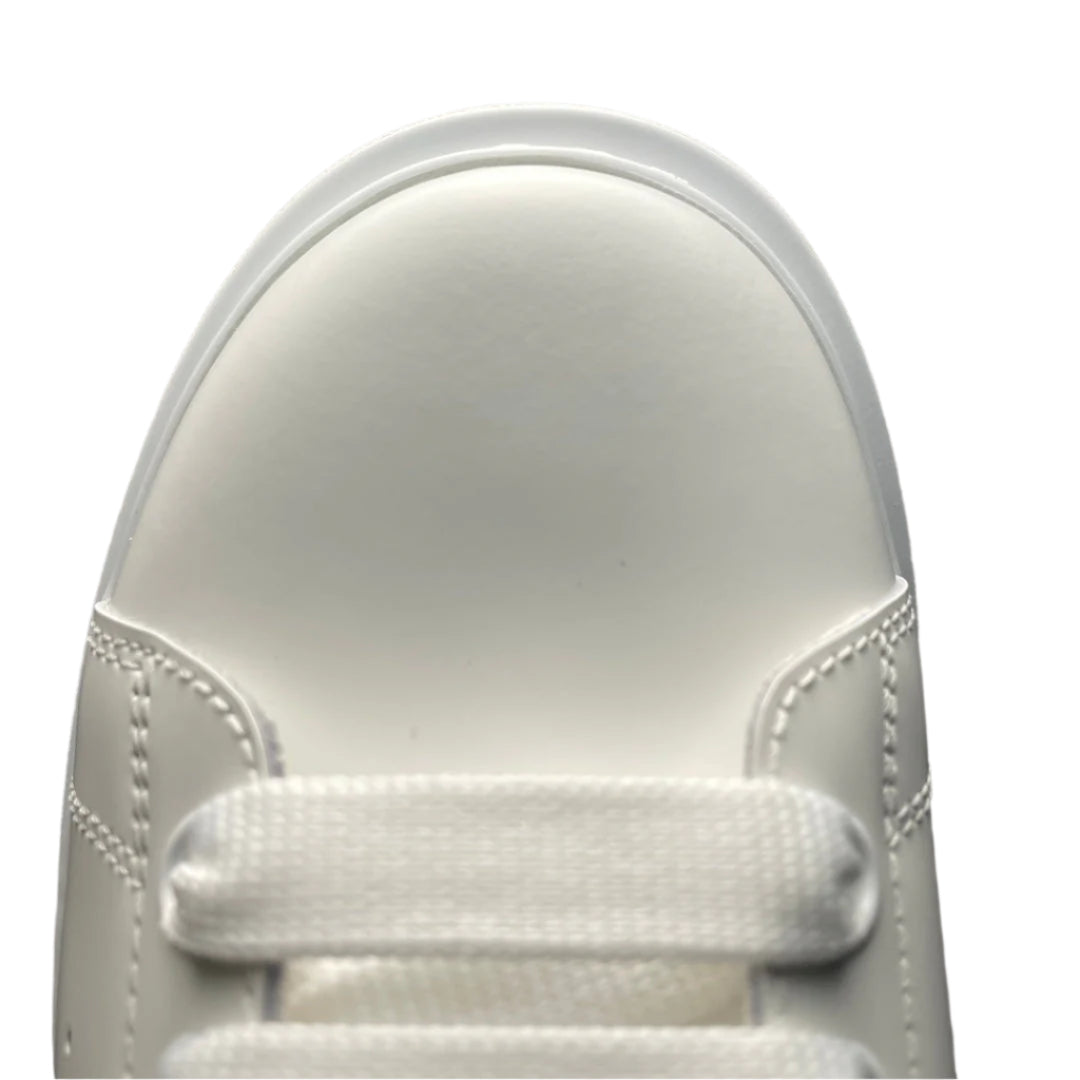 Oversized Leather Sneakers White Iridescent