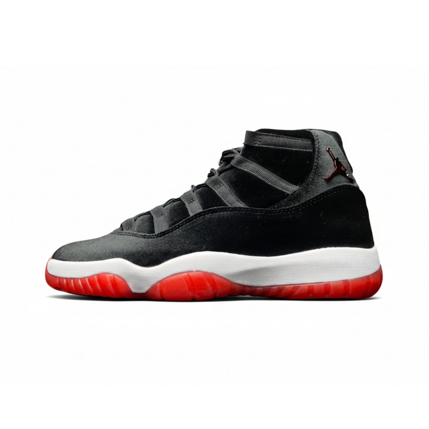 Nike Air Jordan 11 Retro Bred Velvet – Women’s Premium Leather High-Top Sneakers