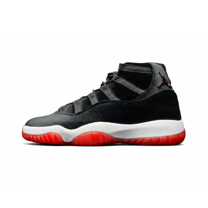 Nike Air Jordan 11 Retro Bred Velvet – Women’s Premium Leather High-Top Sneakers