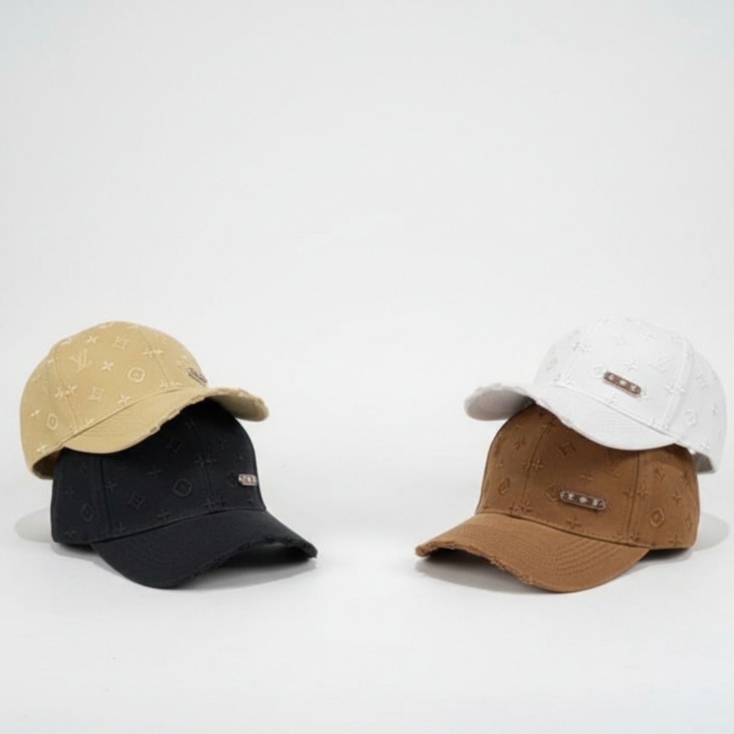Louis Vuitton-Style Monogram Baseball Caps – Multi-Color