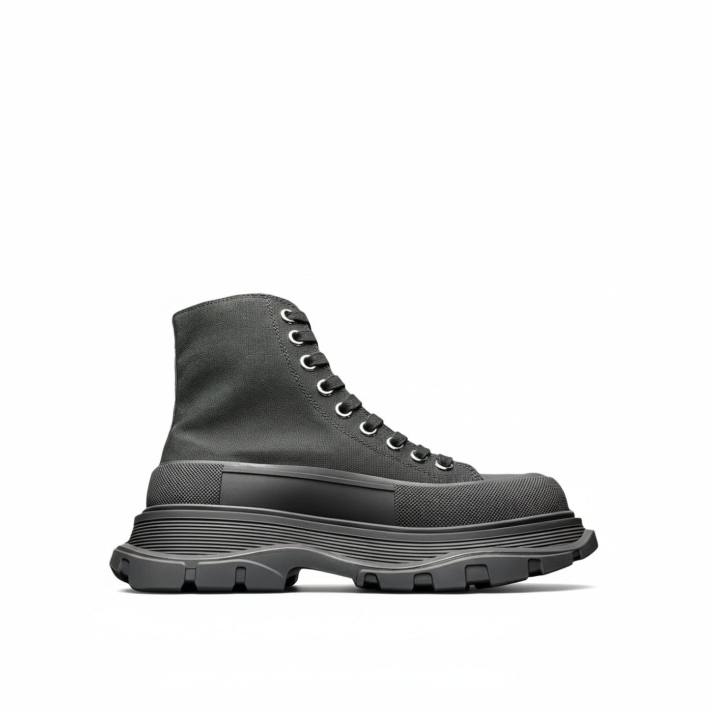 Alexander McQueen Grey Tread Slick High Sneaker – Luxury Trainer