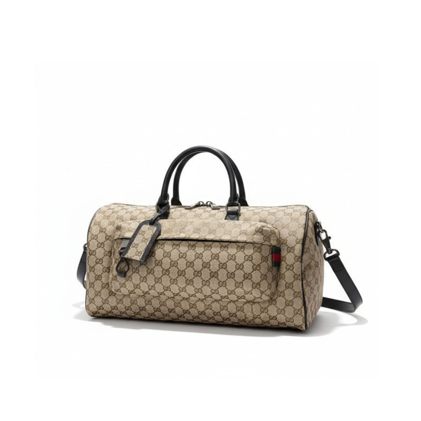 Gucci GG Canvas Duffle Bag Beige Ebony