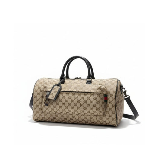 Gucci GG Canvas Duffle Bag Beige Ebony