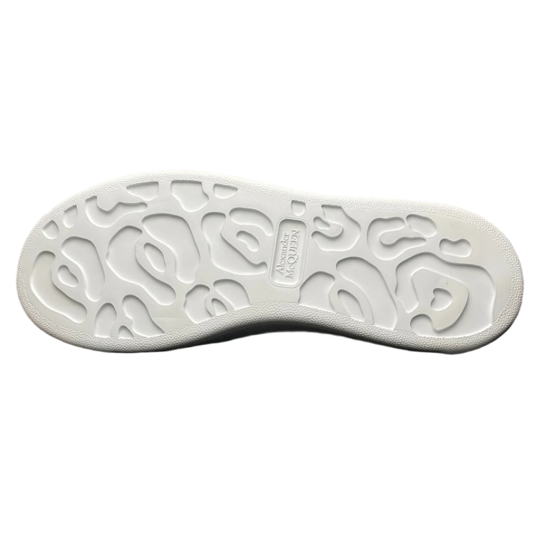 McQueen Elevated Sole Street Sneakers in White Black