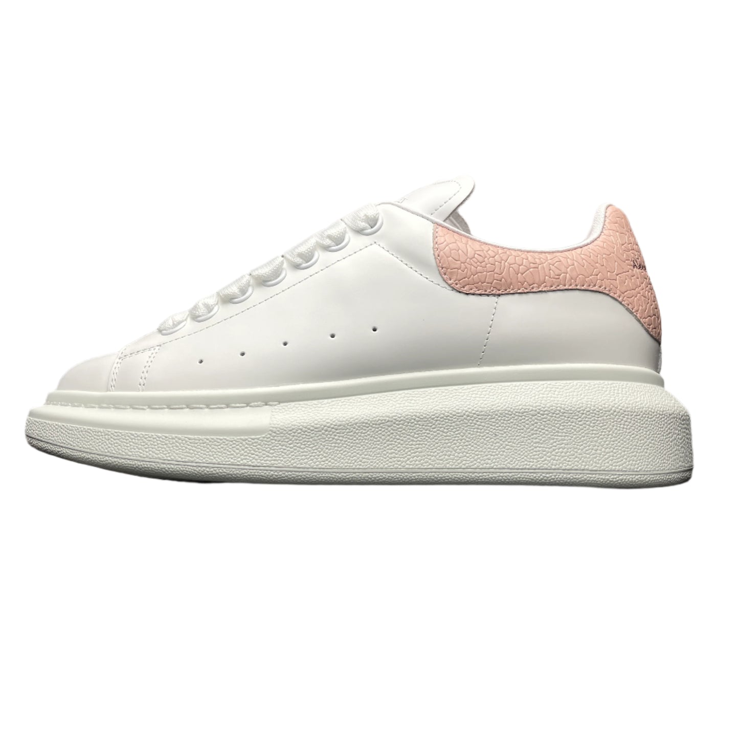 Alexander McQueen Oversized Leather Sneakers – White Pink Luxury