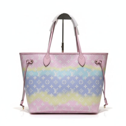 Neverfull MM Escale Pastel Canvas Multicolor Tote Bag