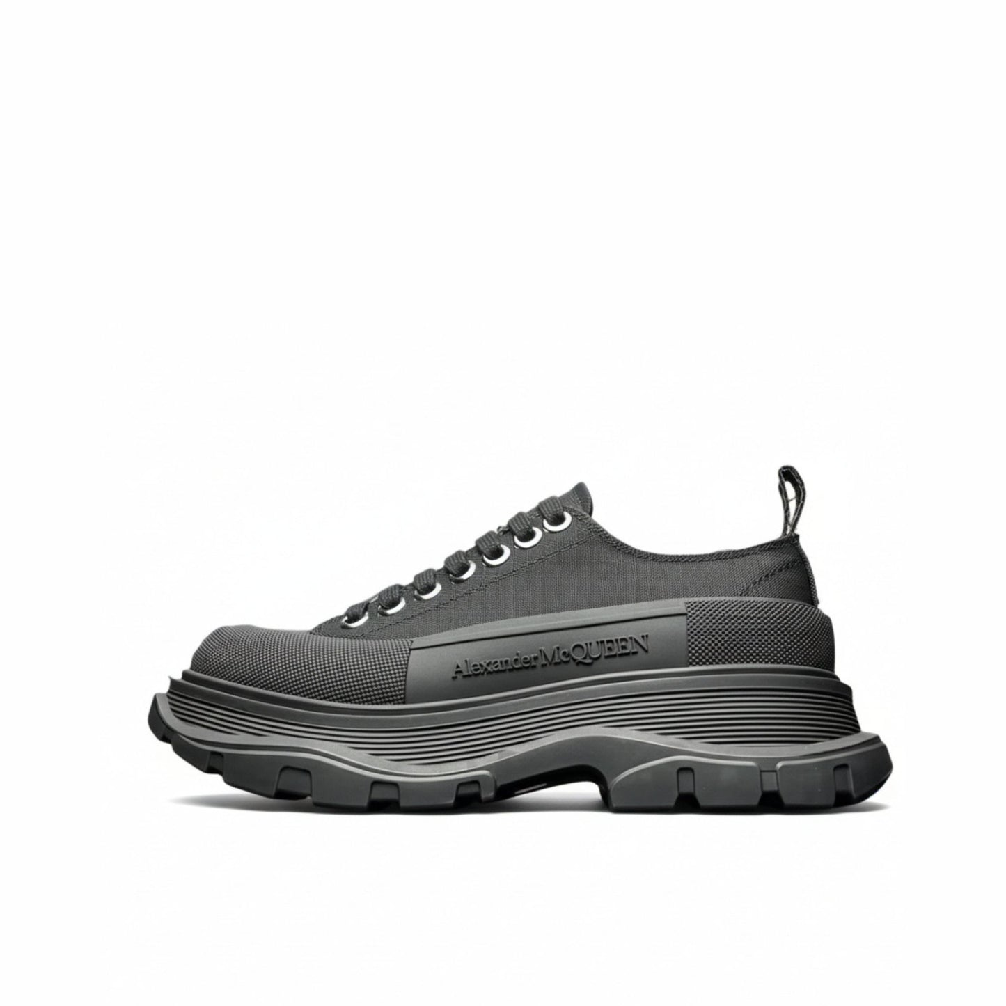 Alexander McQueen Tread Slick Low Lace Up Sneakers Black