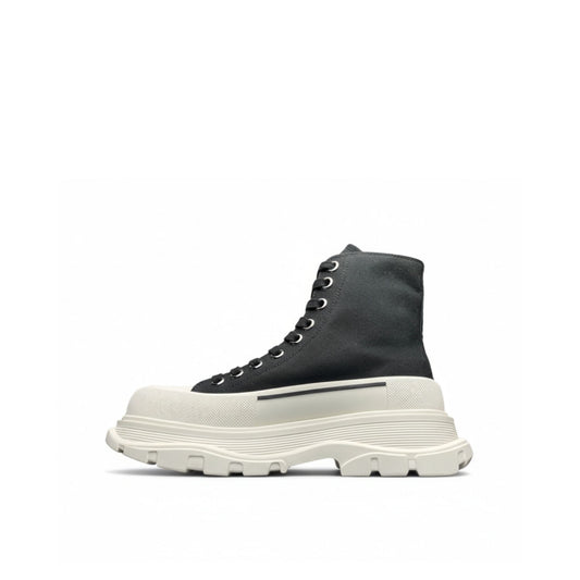 Alexander McQueen Denim Tread Slick High Top Sneakers – Luxury Designer Footwear