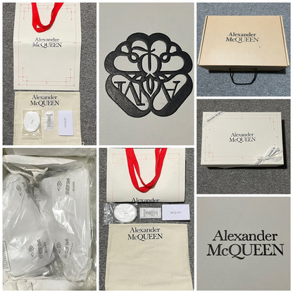 Alexander McQueen Oversized Leather Sneakers – White Pink Luxury