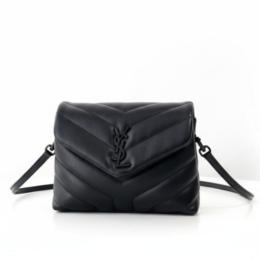 Toy Loulou Chevron Quilted Leather Crossbody Bag