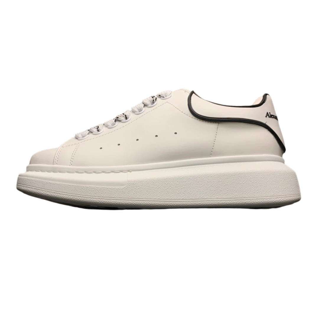 Alexander McQueen White – Black Outline Sneakers