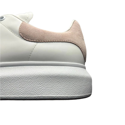 McQueen Pastel Accent Platform Trainers in White and Pink