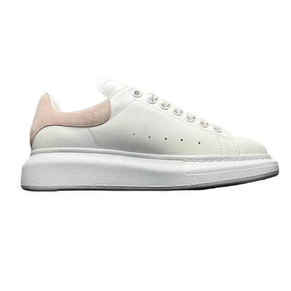 McQueen Pastel Accent Platform Trainers in White and Pink