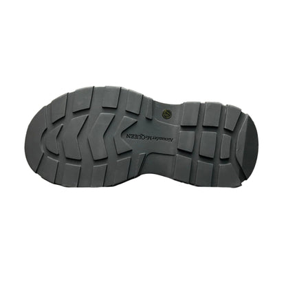 Alexander McQueen Tread Slick Lace-Up Leather Sneakers Black
