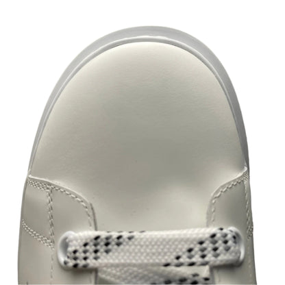 McQueen Elevated Sole Street Sneakers in White Black