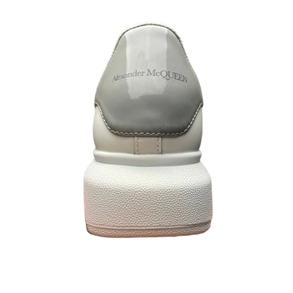 Chunky Sole Leather Trainers in White Opal Women
