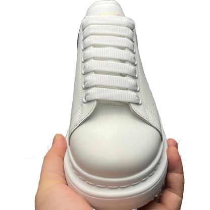 Women’s Chunky Sole Leather Trainers White Black