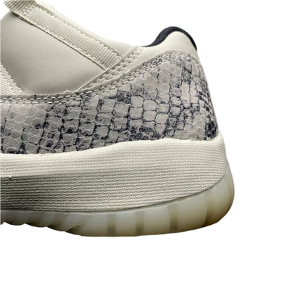 Nike Air Jordan 11 Low Light Bone – Python-Inspired Leather Basketball Shoes