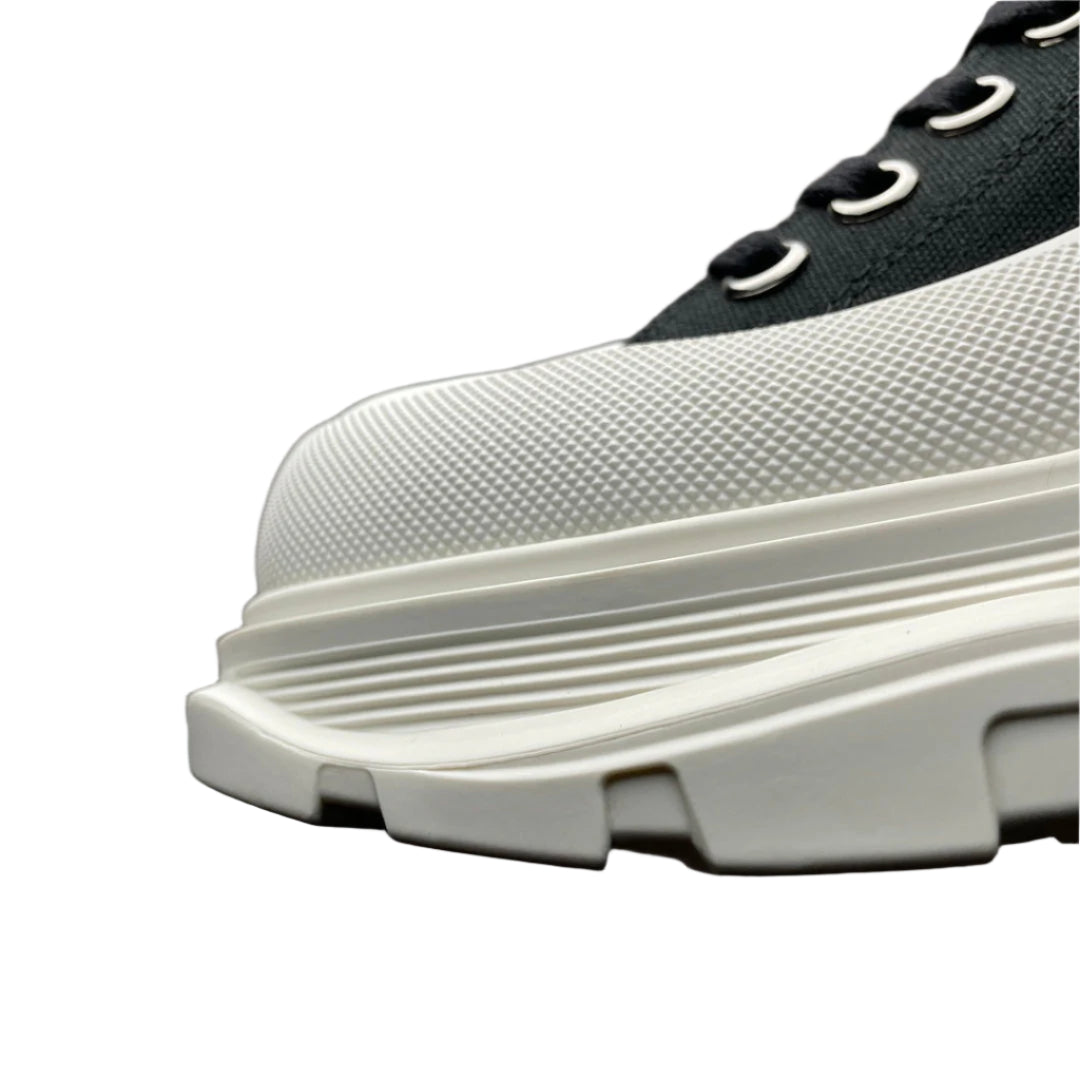 Alexander McQueen Denim Tread Slick High Top Sneakers – Luxury Designer Footwear