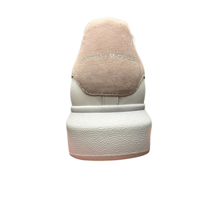 McQueen Pastel Accent Platform Trainers in White and Pink