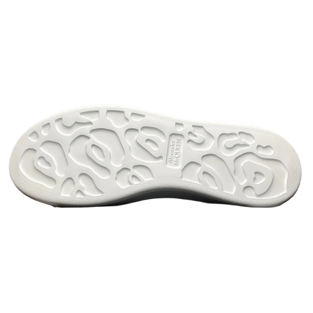 McQueen All-White Minimalist Platform Leather Sneakers