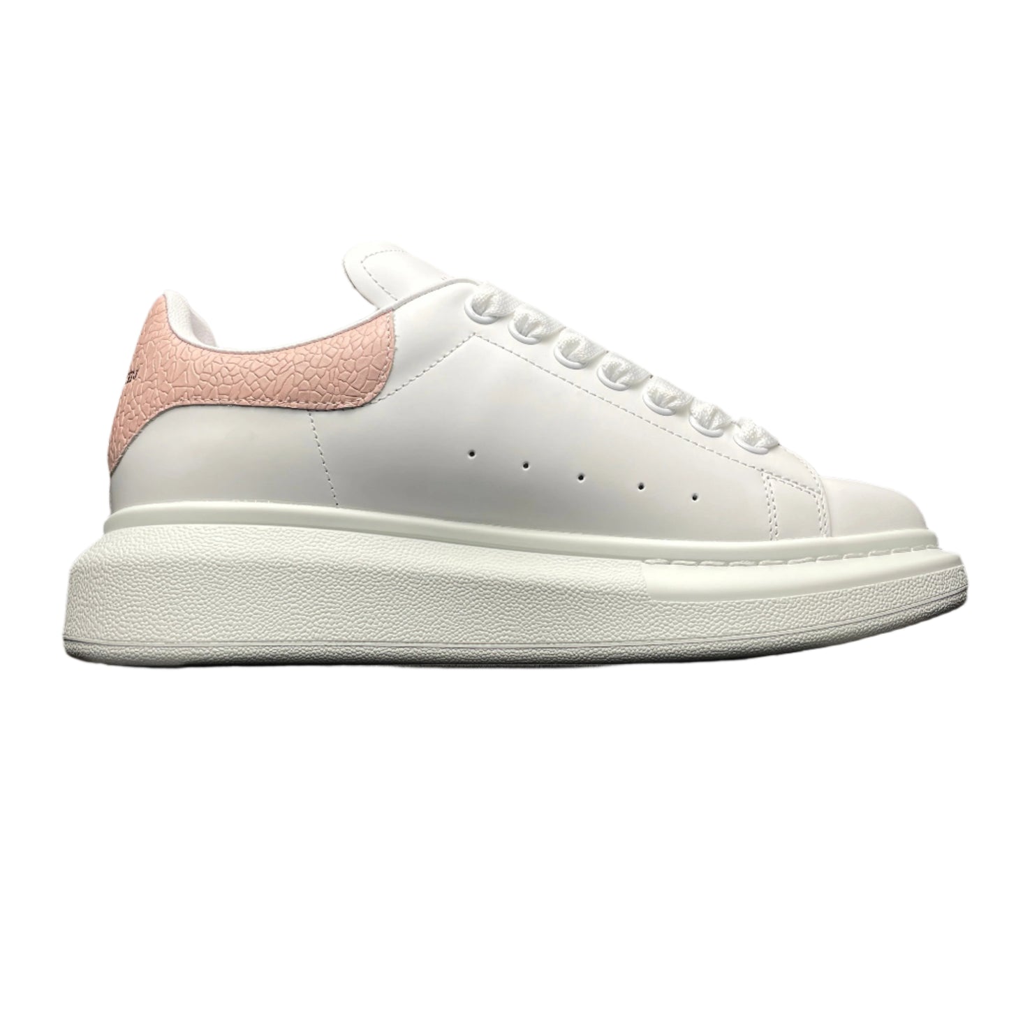 Alexander McQueen Oversized Leather Sneakers – White Pink Luxury
