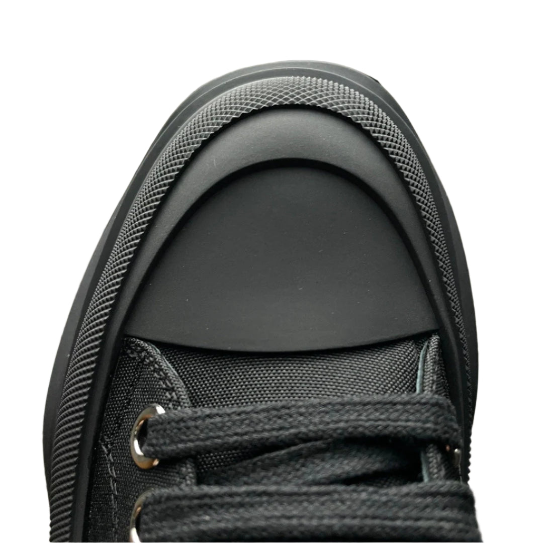 Alexander McQueen Tread Slick Low Lace Up Sneakers Black