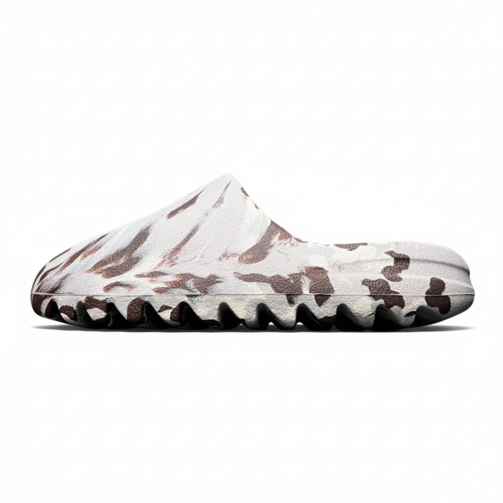 Adidas Yeezy Slide Enflame Oil Painting White Grey