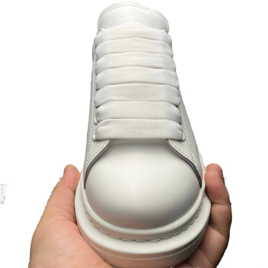 Alexander McQueen Oversized Leather Sneakers – White Pink Luxury