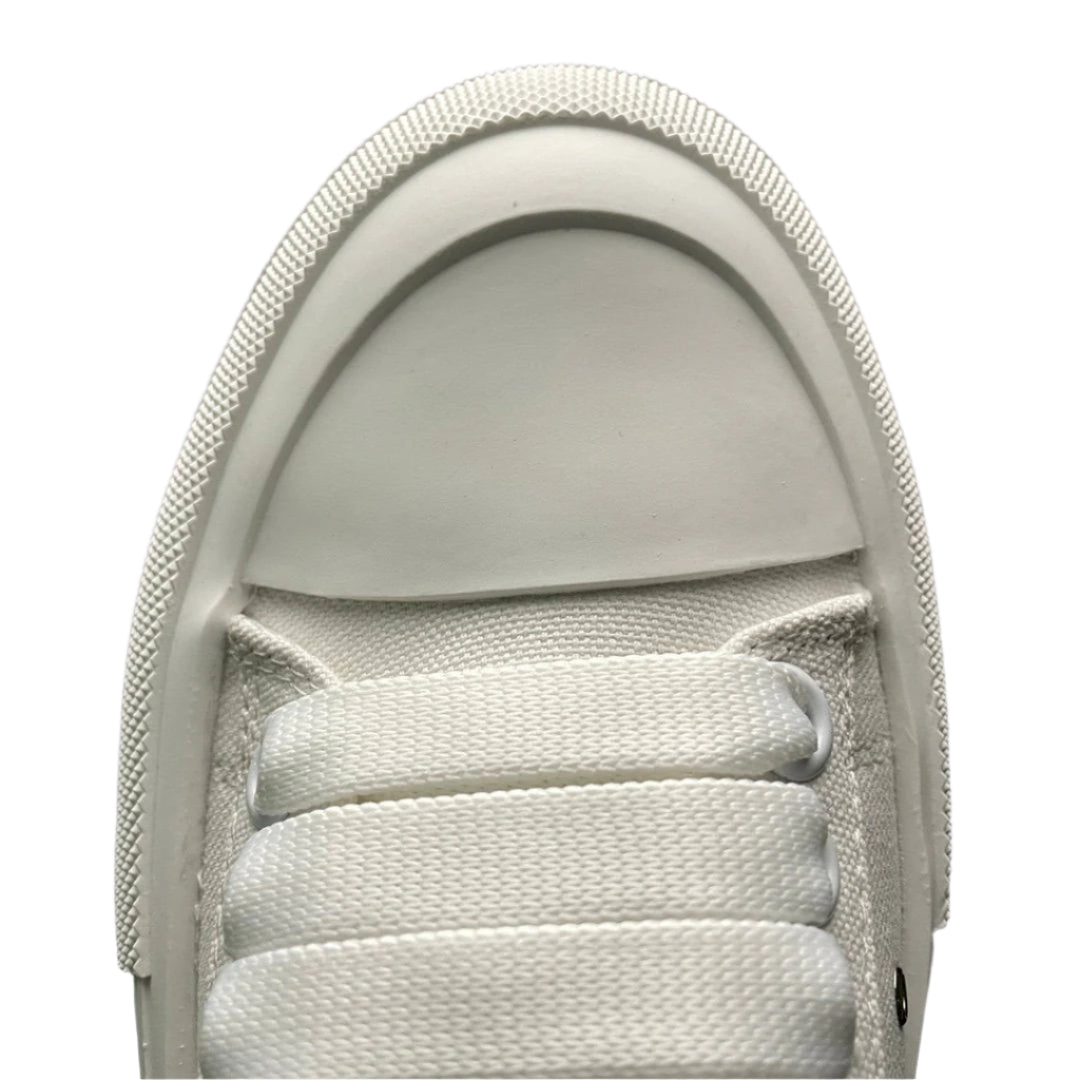 Alexander McQueen Deck Skate Plimsoll White – Designer Low-Top