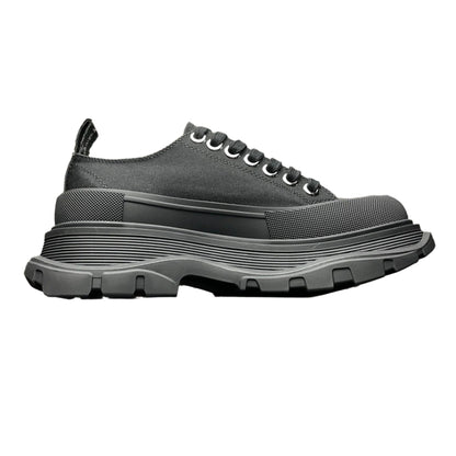Alexander McQueen Tread Slick Low Lace Up Sneakers Black