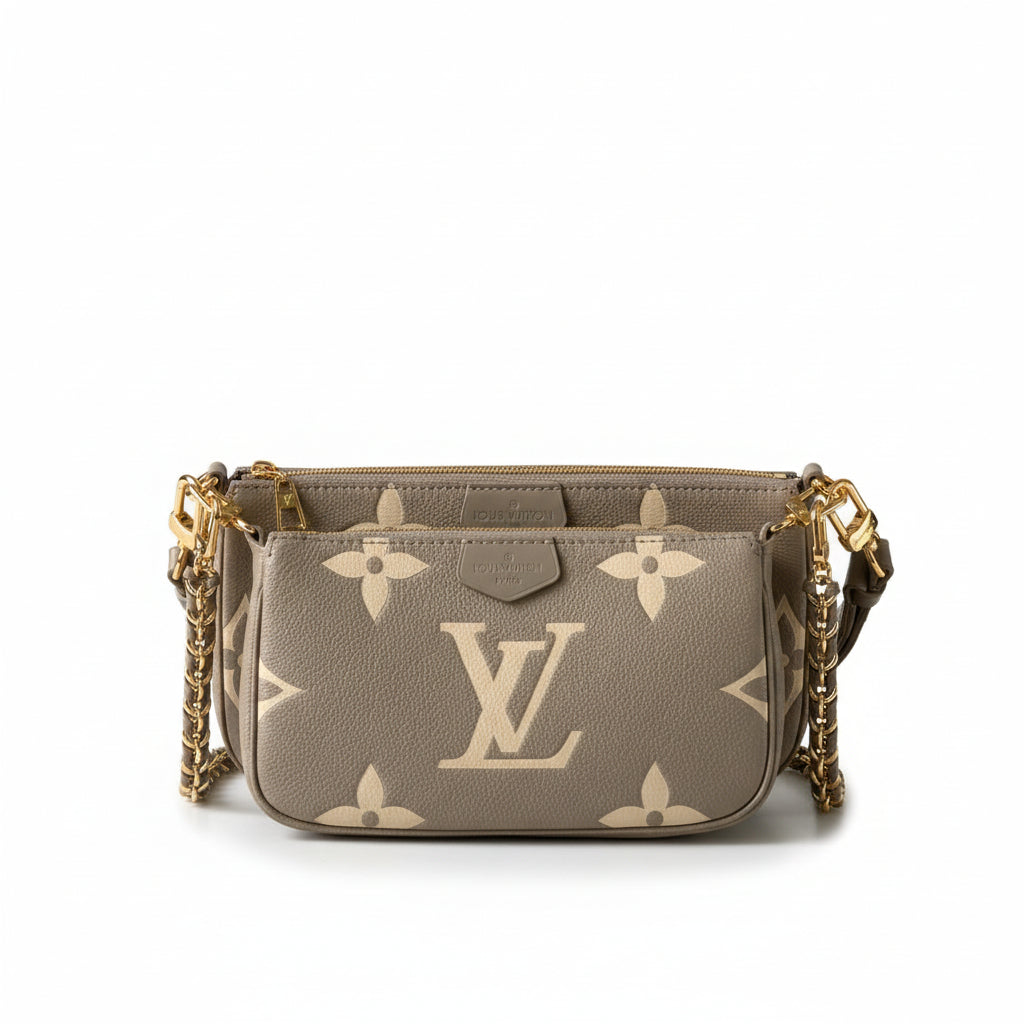 Multi Pochette Accessoires Empreinte Bicolor Bag