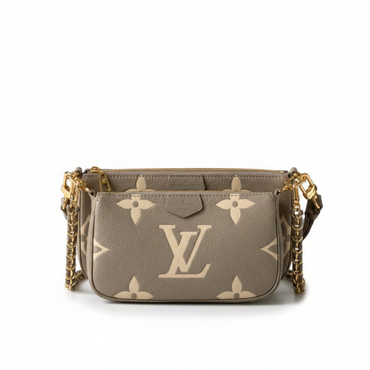 Multi Pochette Accessoires Empreinte Bicolor Bag