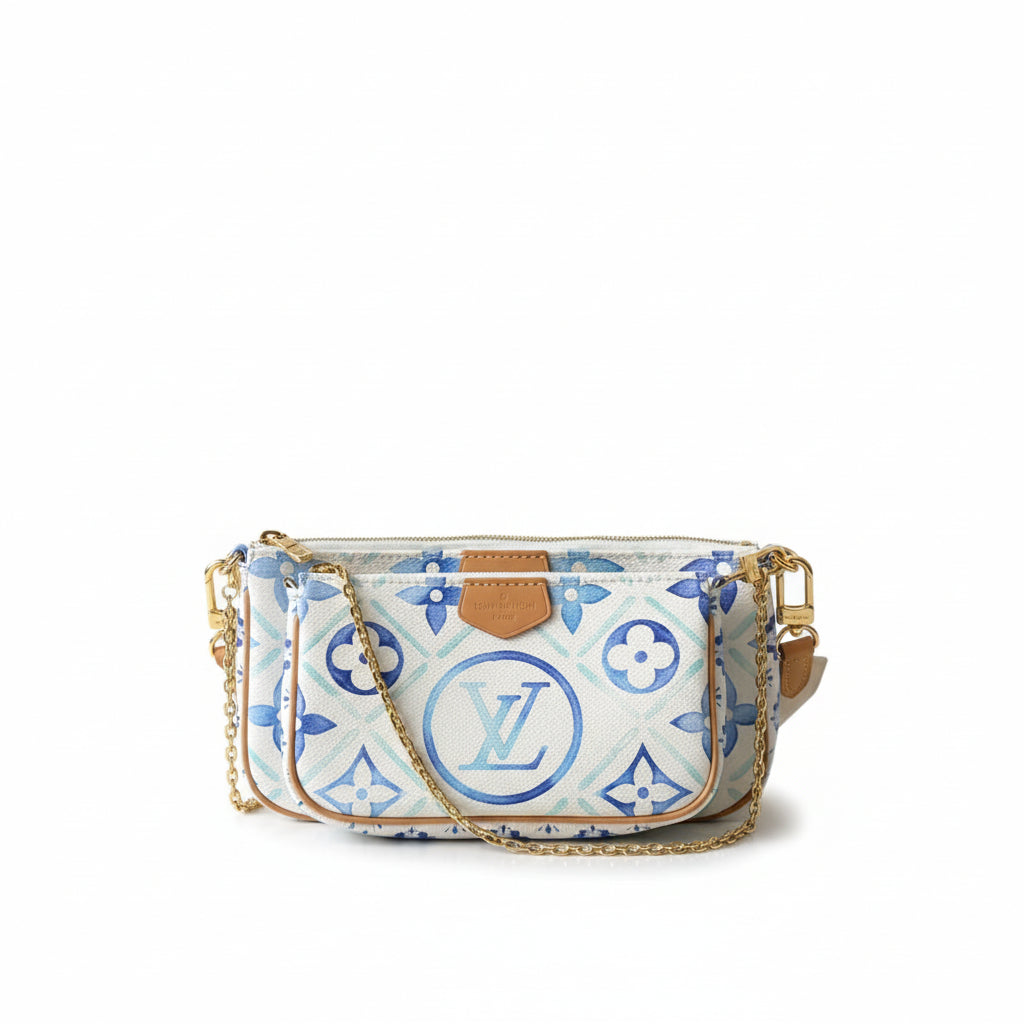 Multi Pochette Accessoires By The Pool Bag – Blue Monogram Tiles