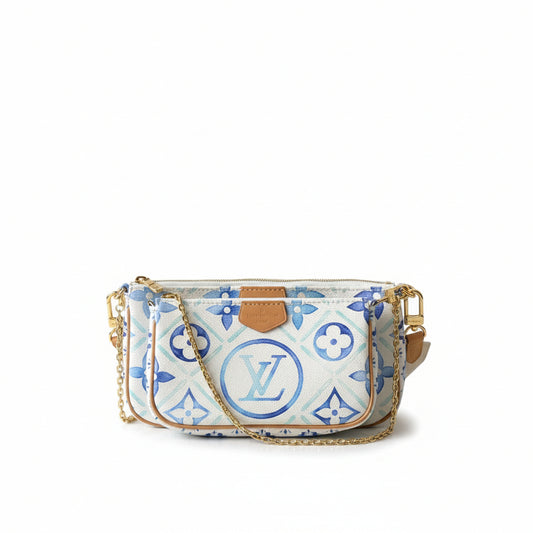 Multi Pochette Accessoires By The Pool Bag – Blue Monogram Tiles
