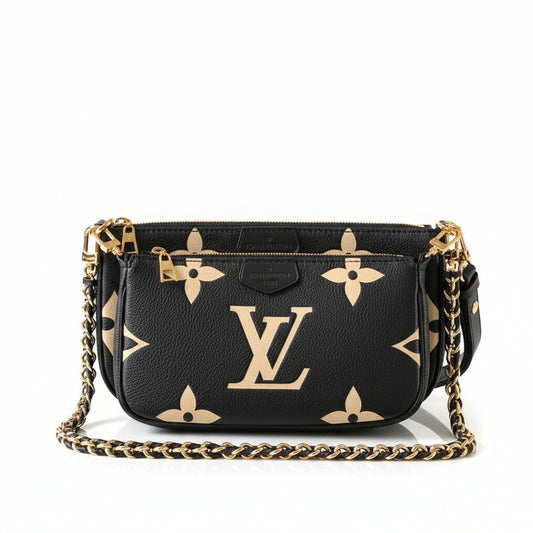 Multi Pochette Accessoires Empreinte Bag – Black/Cream Monogram
